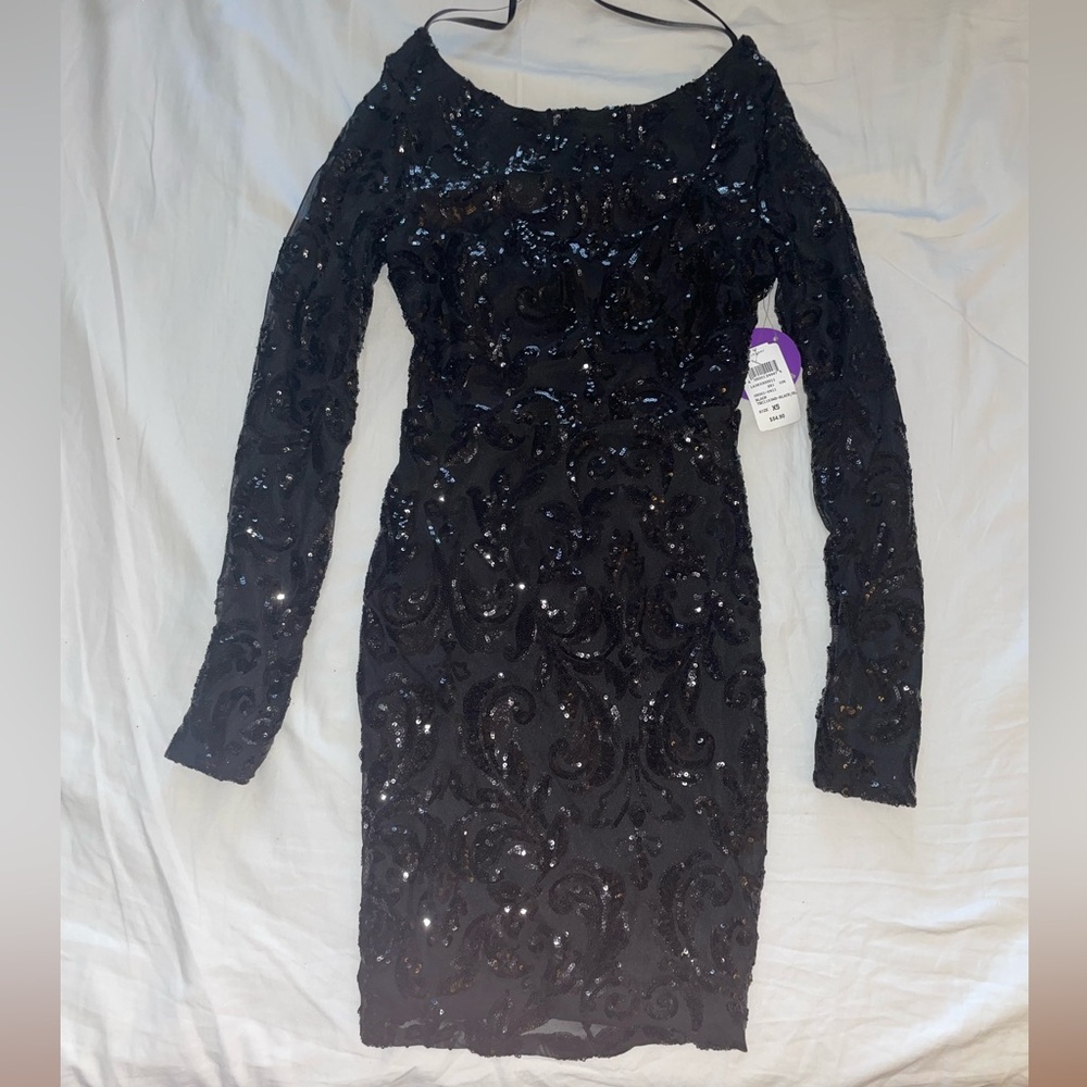 Windsor Kimmy Formal Sequin Mini Dress - Picture 7 of 9